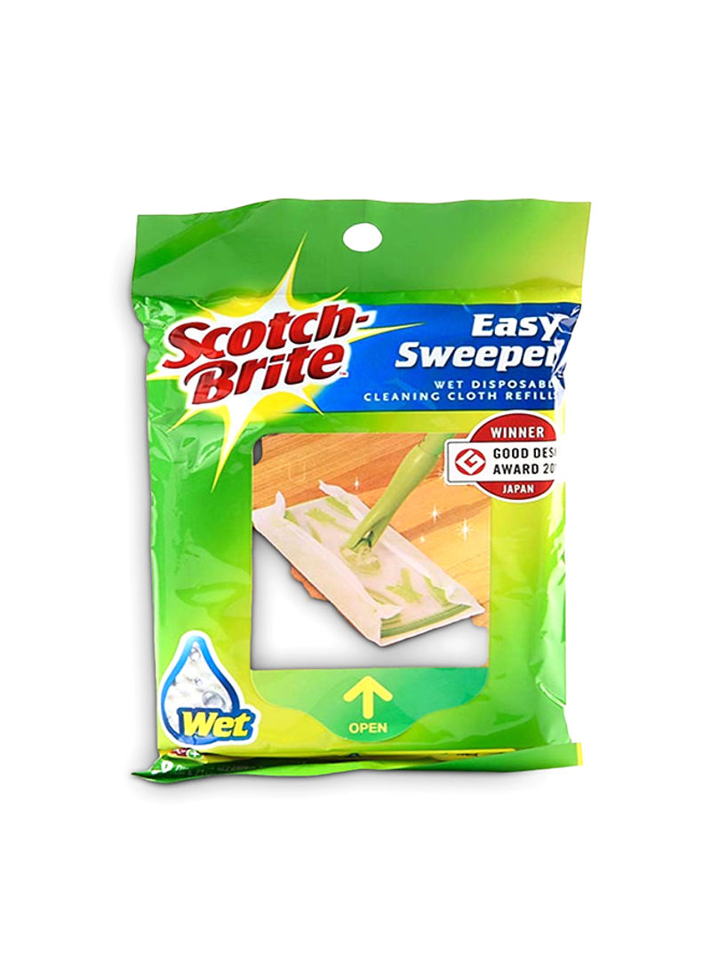 Disposable Cleaning Cloth Green 28x21centimeter