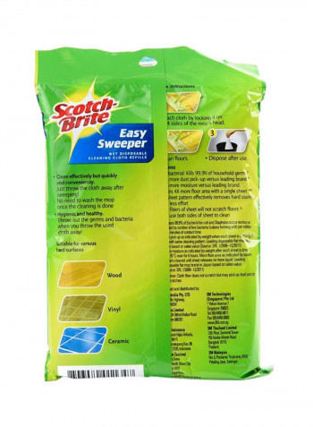 Disposable Cleaning Cloth Green 28x21centimeter
