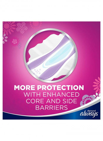 Diamond Ultra Thin 7 Long Sanitary Pads With Wings, Set of 3 White