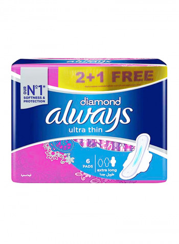 Pack Of 3 Ultra Thin Sanitary Pads With Wings White