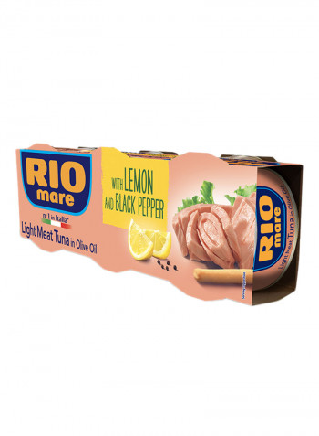 Light Meat Tuna In Olive Oil With Lemon And Black Pepper 80g Pack of 3