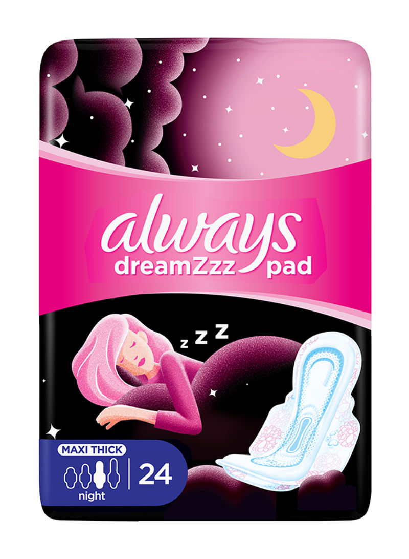 Always Cottony Soft Maxi Thick, Night Sanitary Pads, 24 Pads