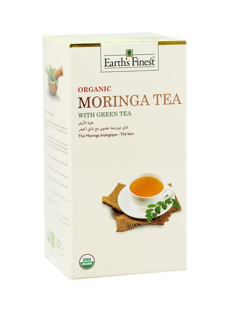 Organic Moringa Tea With Green Tea, 25 Bags 37.5g
