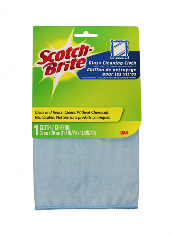 Microfiber Glass Cleaning Cloth Blue 30x30centimeter