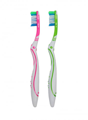 2-Piece Max White Manual Toothbrush Multicolour