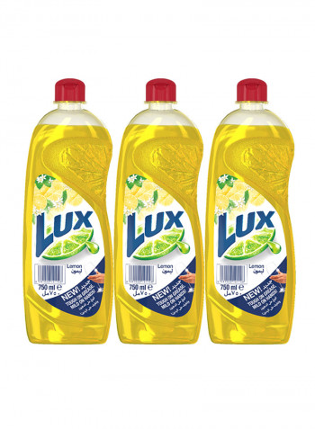 Dishwash Lemon 750ml Pack of 3 Yellow