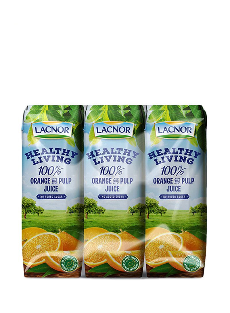 Healthy Living Orange Juice With Pulp 250ml Pack of 6