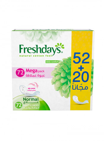 Pantyliners Normal 72 Pads