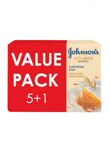 Body Soap Vita-Rich Smoothies Comforting with Yogurt, Honey & Oats, 6 piece 125g
