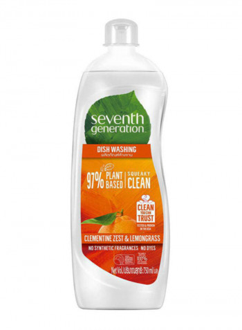 Plant-Based Dishwashing Liquid Clementine Pack Of 2 2 x 750ml