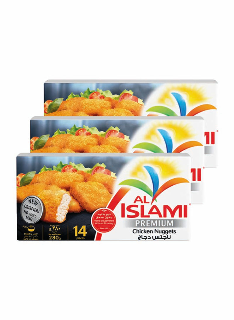Premium Breaded Chicken Nuggets 280g Pack of 3