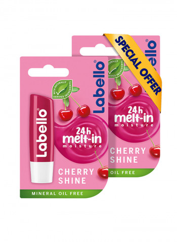 Pack Of 2 Moisturizing Lip Balm Cherry Shine 4.8g