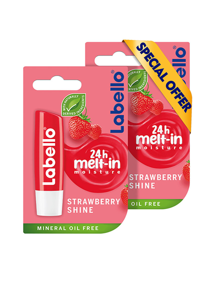 Pack Of 2 Moisturizing Lip Balm Strawberry Shine 4.8g
