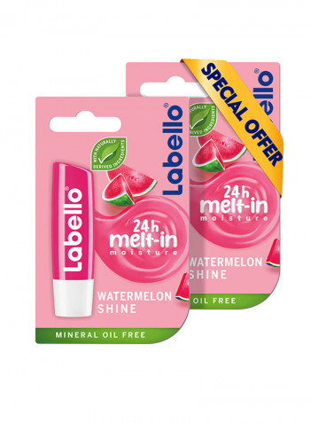 Pack Of 2 Moisturizing Lip Balm Watermelon Shine 4.8g