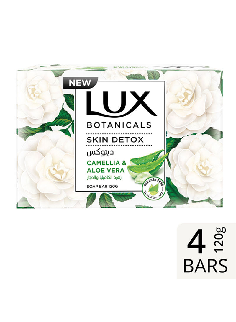 Camellia And Aloe Vera Extracts Skin Detox Botanical Soap 120g Pack of 4 4 x 120g