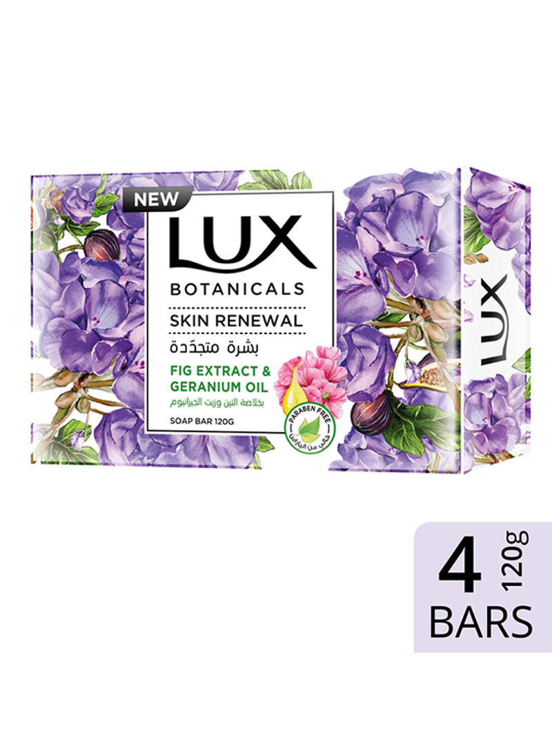 Fig Extract And Geranium Oil Skin Renewal Botanical Soap 120g Pack of 4