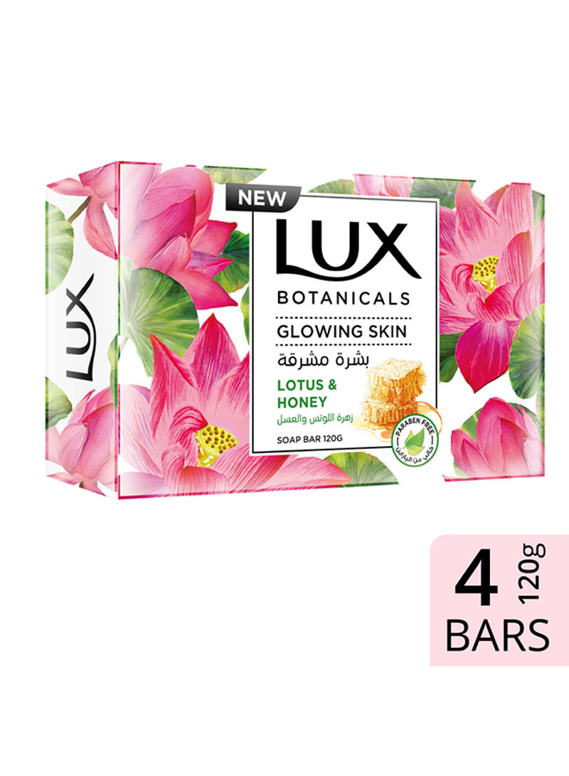 Lotus And Honey Glowing Skin Botanical Soap 120g Pack of 4