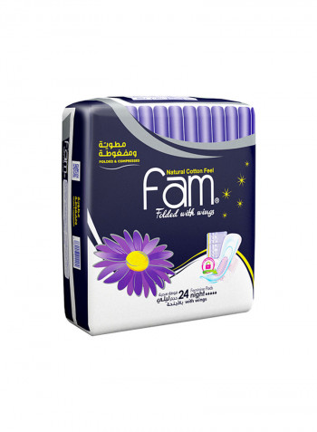 Feminine Napkins Maxi Folded with wings Night 24 pads