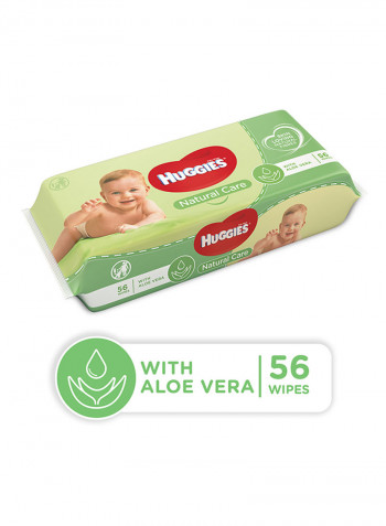 Natural Care Baby Wipes, 56 Wipes