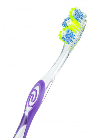 3-Piece Twister Deep Cleaning Manual Toothbrush With Cover