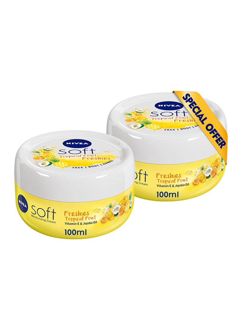 Pack Of 2 Freshies Moisturizing Tropical Fruit Cream 100ml