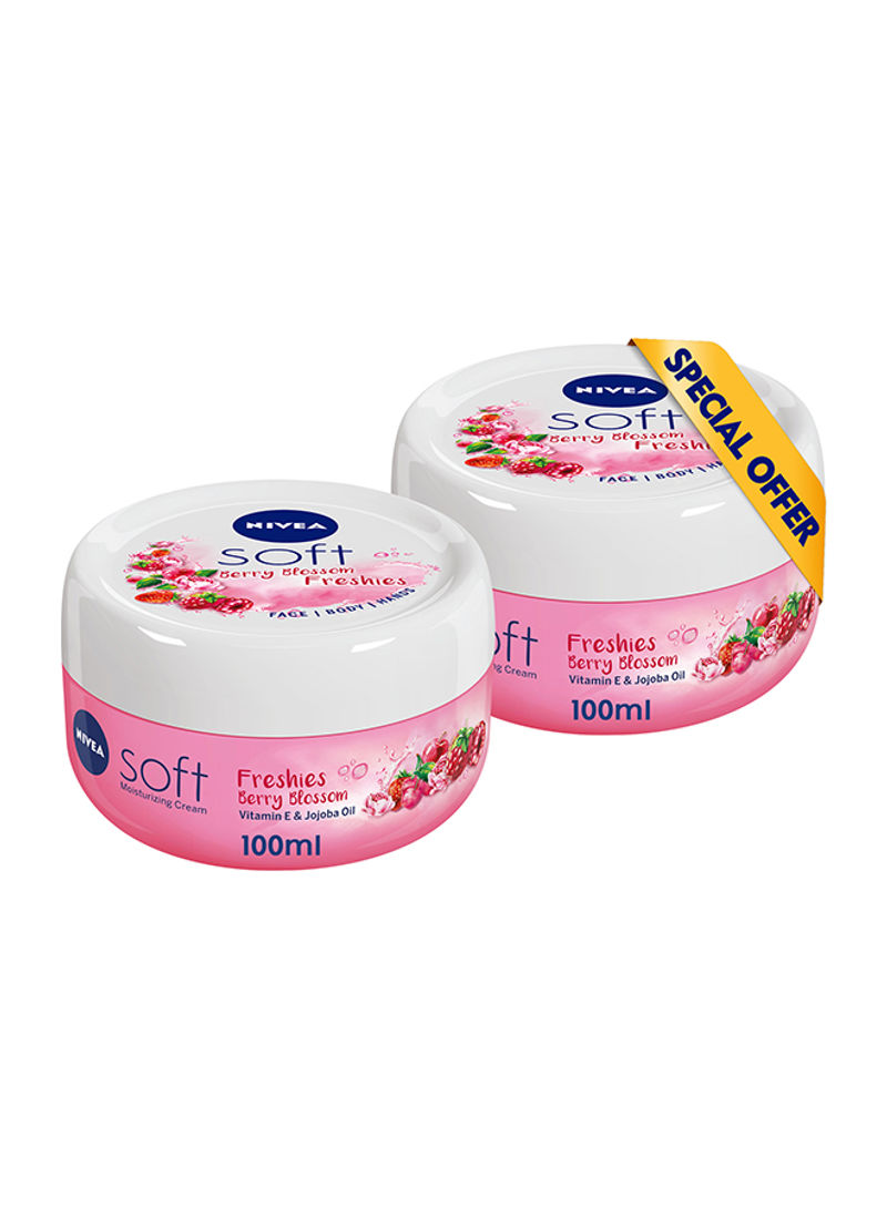 Pack Of 2 Soft Freshies Moisturizing Cream Berry Blossom 100ml