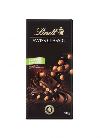 Swiss Dark Chocolate Hazelnut 2x100g Pack of 2