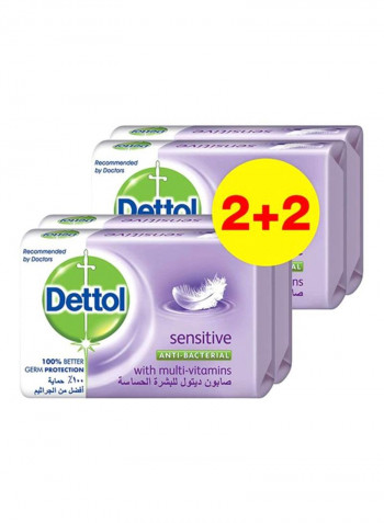 Sensitive Anti Bacterial Bar Soap 165g 2+2 Free 165x4g