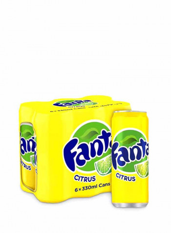Citrus Carbonated Soft Drink Cans 330ml Pack Of 6