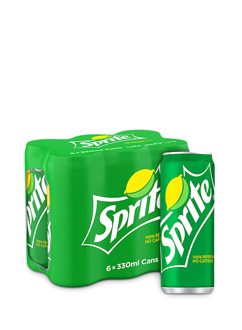 Regular Carbonated Soft Drink Cans 330ml Pack Of 6