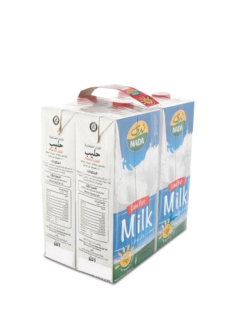 Long Life Low Fat Milk 1L Pack of 4