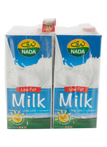 Long Life Low Fat Milk 1L Pack of 4