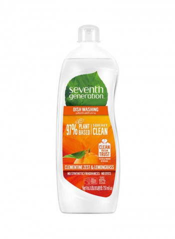 Plant-Based Dishwashing Liquid Clementine Multicolour 750Mililitre