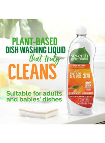 Plant-Based Dishwashing Liquid Clementine Multicolour 750Mililitre