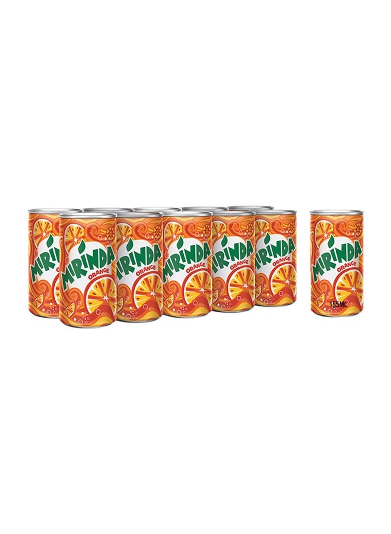 Orange Carbonated Soft Drink Mini Cans 155ml Pack of 10