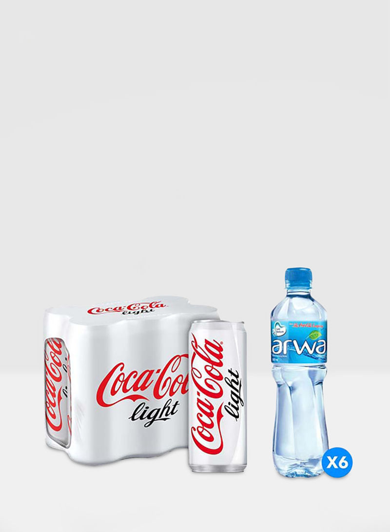 Light Carbonated Soft Drink And Arwa Drinking Water Pack of 12