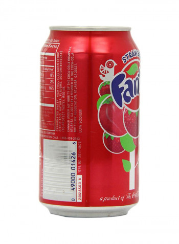 Strawberry Carbonated Soft Drink Cans 330ml Pack Of 6
