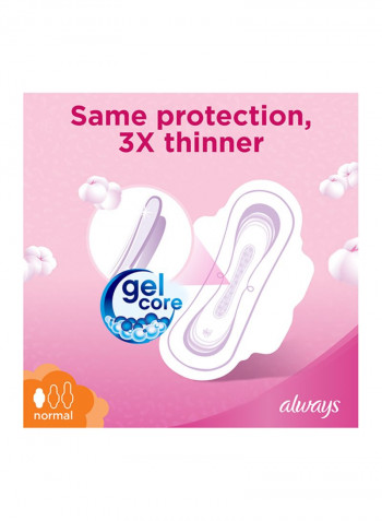 Cotton Soft Ultra Thin, Normal Sanitary Pads With Wings, 20 Count Normal