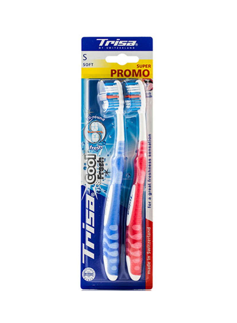 Pack Of 2 Soft Bristle Toothbrush Multicolour
