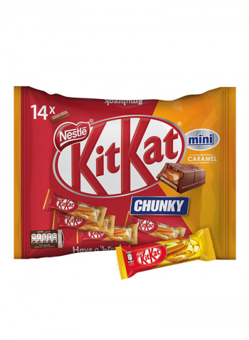 Mini Chunky Caramel Chocolate Wafer Bag 250g