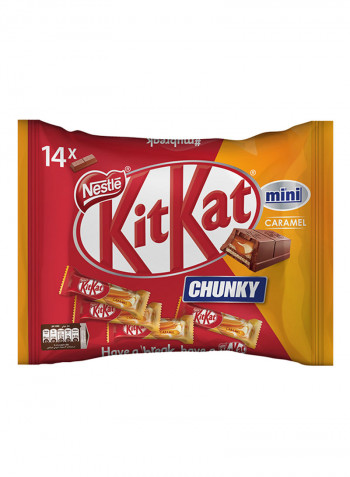 Mini Chunky Caramel Chocolate Wafer Bag 250g