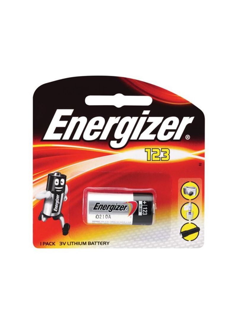 123 Lithium Battery Silver/Black