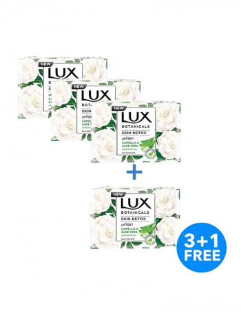 Botianical Skin Detox Soap Bar - Camellia and Aloe Vera 120g Pack of 3 + 1 Free