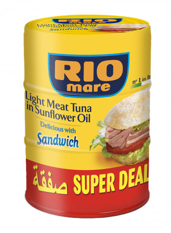 Light Meat Tuna In Sunflower Oil Delicious With Sandwich 128g Pack of 3