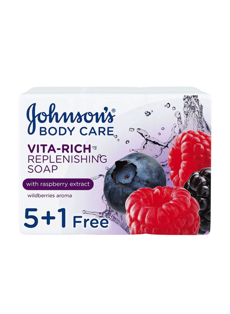 Vita Rich Replensishing Body Soap With Raspberry Extract 125g Pack of 6