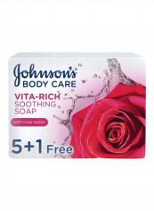 Vita Rich Soothing Body Soap With Rose Water 125g Pack of 6