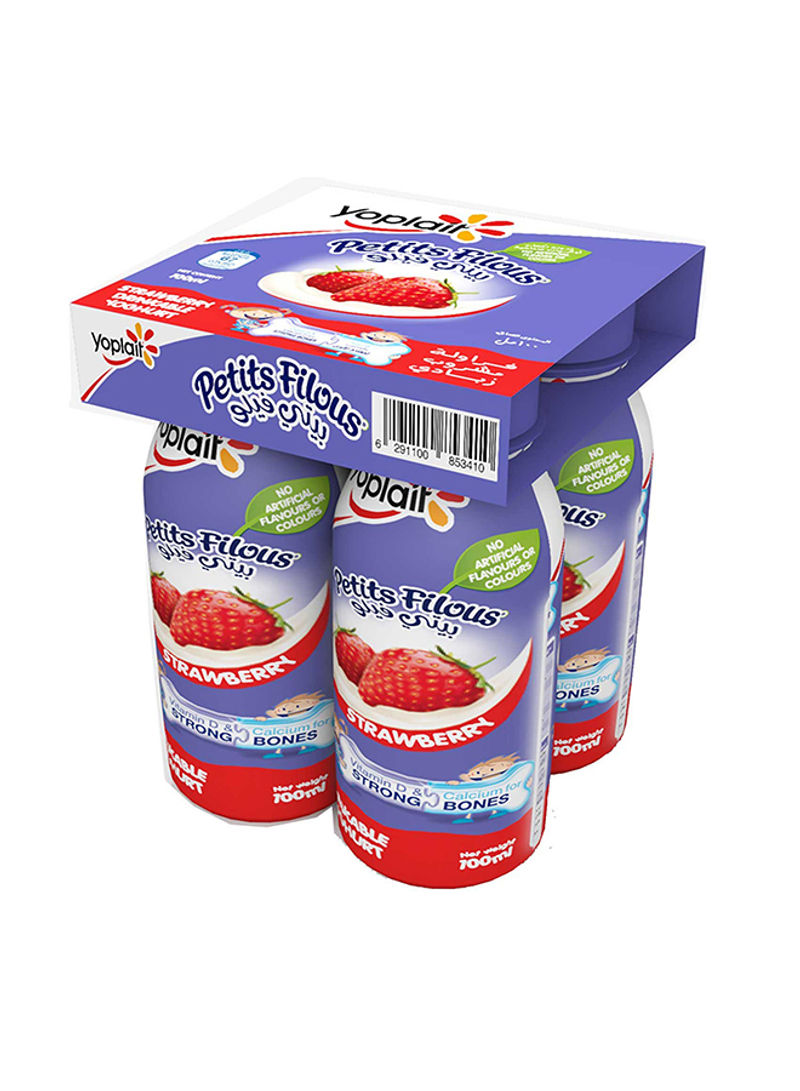 Petit Filous Strawberry Yogurt Drink 100ml Pack of 4