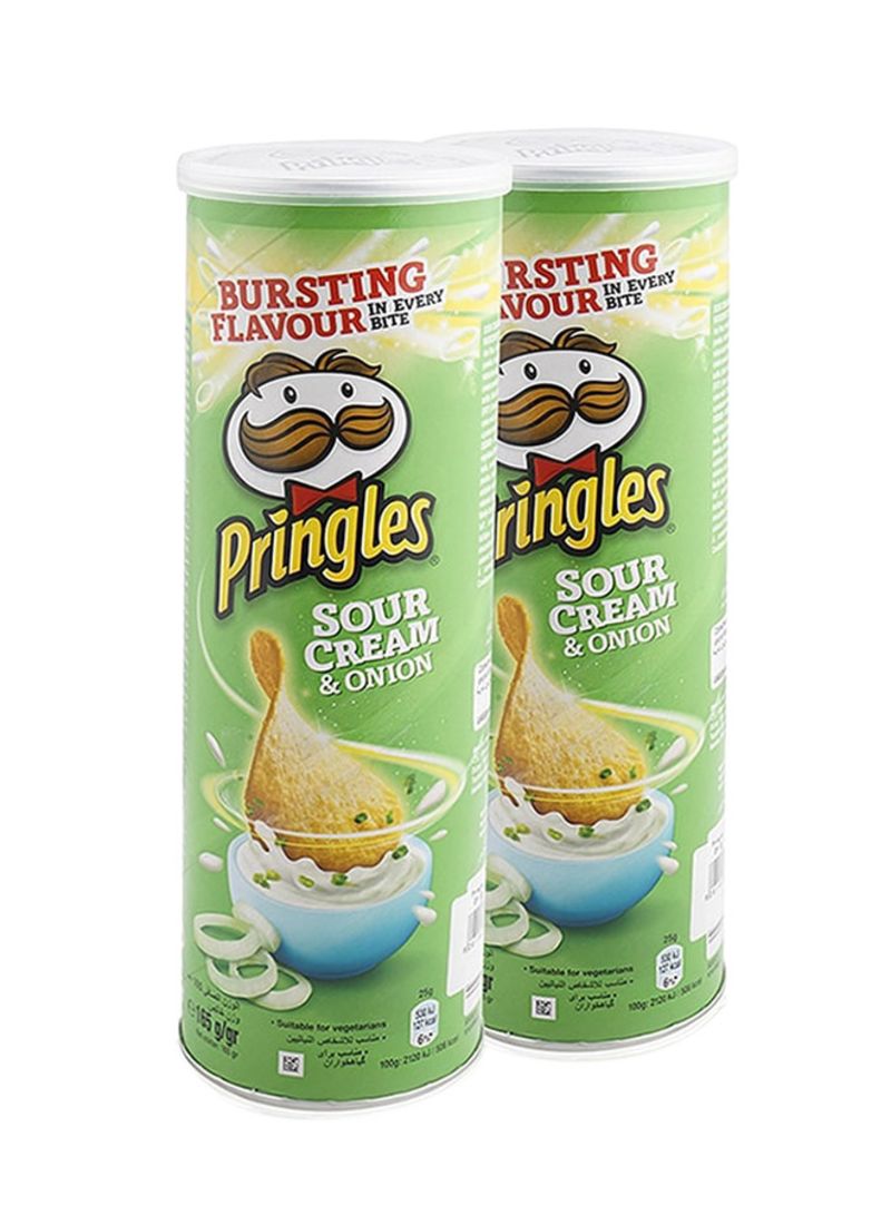 Sour Cream & Onion Potato Chips 165g Pack of 2