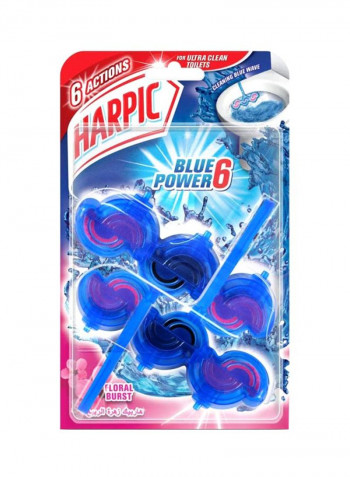 Blue Power 6 Toilet Block - Floral Blust, 39g, Pack Of 2 2x39g