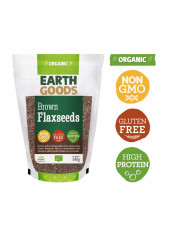 Organic High Protein Gluten-Free Brown Flaxseeds 340g
